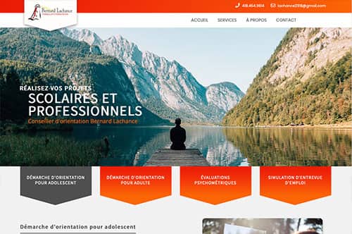 Conseiller d'orientation Bernard Lachance,, réalisation du site Web Dialoguenet.ca