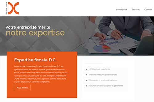 Conception du site Web WordPress d'Expertise Fiscale DC à St-Augustin-de-des-Maures - Dialoguenet.ca